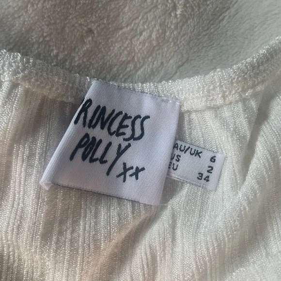 White Ribbed Crop Top - Picture 3 of 3